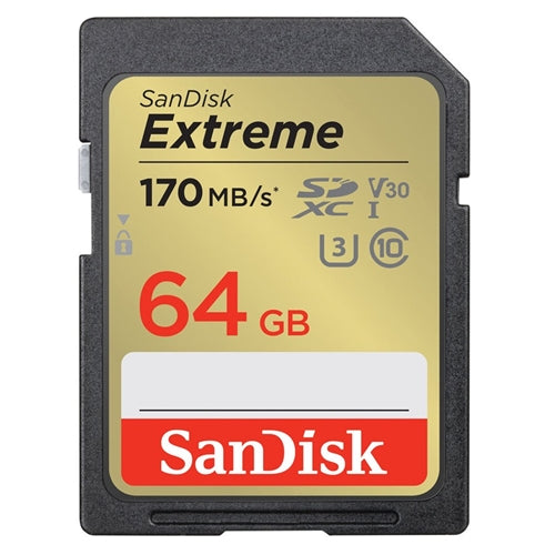 SanDisk Extreme 64GB 170MB/s UHS-I SDXC Memory Card